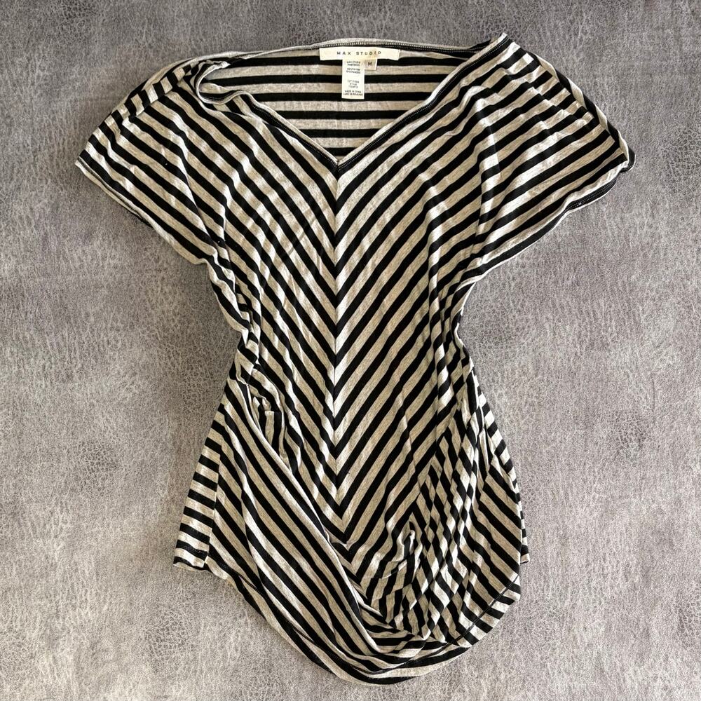 Max Studio Y2k Striped Cowl top